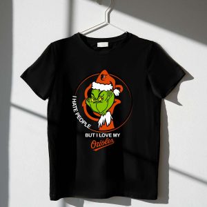 Grinch I Hate People But Love My Baltimore Orioles T-Shirt