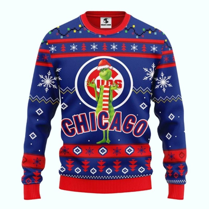 Grinchmas With Chicago Cubs Ugly Sweater