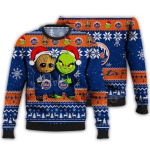 Groot And Grinch Mets Ugly Sweater - Festive Holiday Sweatshirt