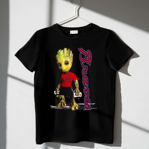 Groot Atlanta Braves Baseball Team Character T-Shirt For Fans