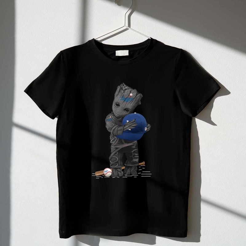 Groot Hug Los Angeles Dodgers Baseball T-Shirt for Fans and Collectors