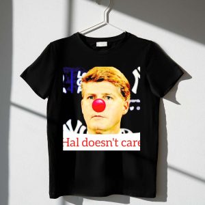 Red Nose Yankees T-Shirt - Hal Doesn'T Care Graphic Tee For Fans