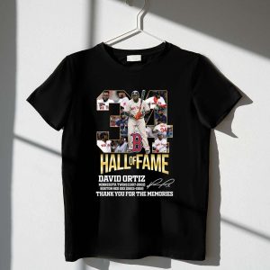 David Ortiz Hall of Fame Signature Thank You for the Memories T-Shirt