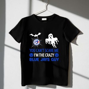 Toronto Blue Jays Halloween T-Shirt - Crazy Blue Jays Guy Design