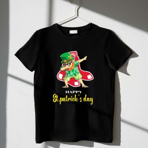 Boston Red Sox Dabbing Leprechaun T-Shirt For Happy St Patrick'S Day