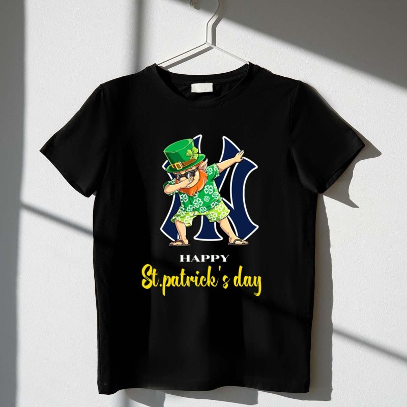 Happy St Patricks Day New York Yankees Dabbing Leprechaun T Shirt t shirt 1 1