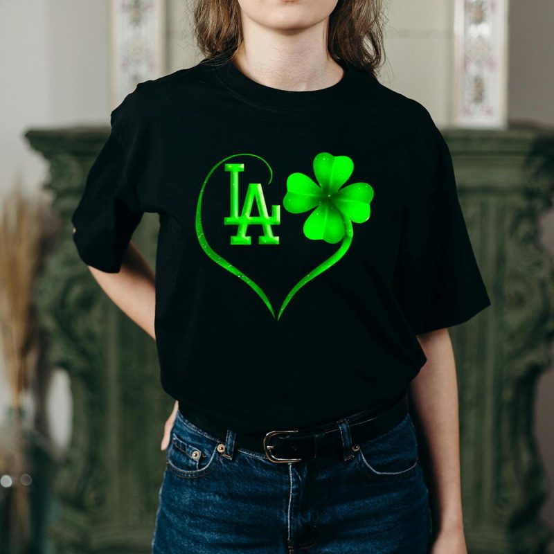 Los Angeles Dodgers St Patrick's Day Lucky T-Shirt for Fans - Image 2