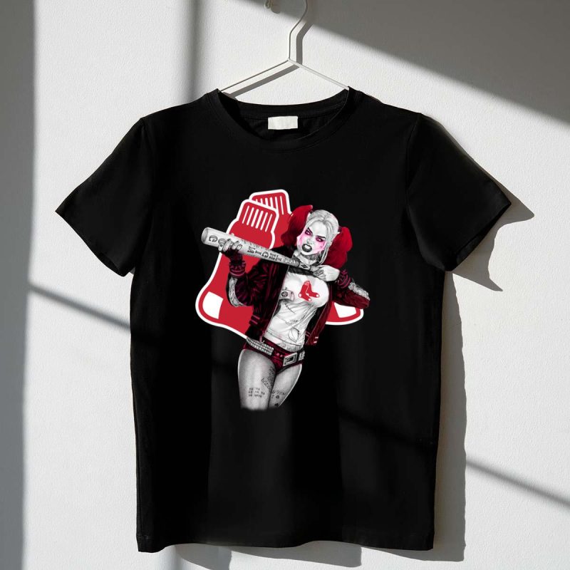 Harley Quinn Boston Red Sox Graphic T-Shirt for Fans