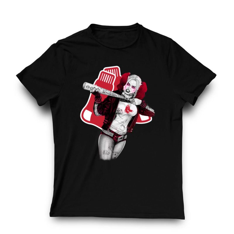 Harley Quinn Boston Red Sox Graphic T-Shirt for Fans - Image 3