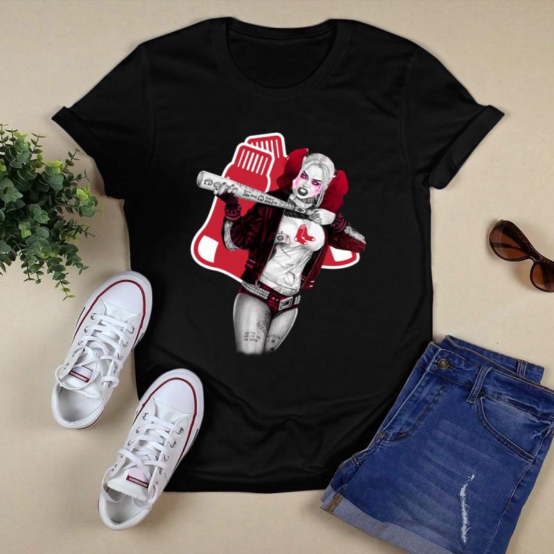 Harley Quinn Boston Red Sox Graphic T-Shirt for Fans - Image 5