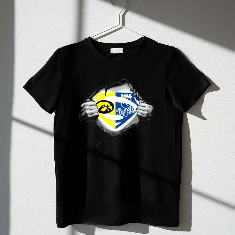 Hawkeyes Kansas City Royals Superman Logo Fusion T Shirt t shirt 1 1