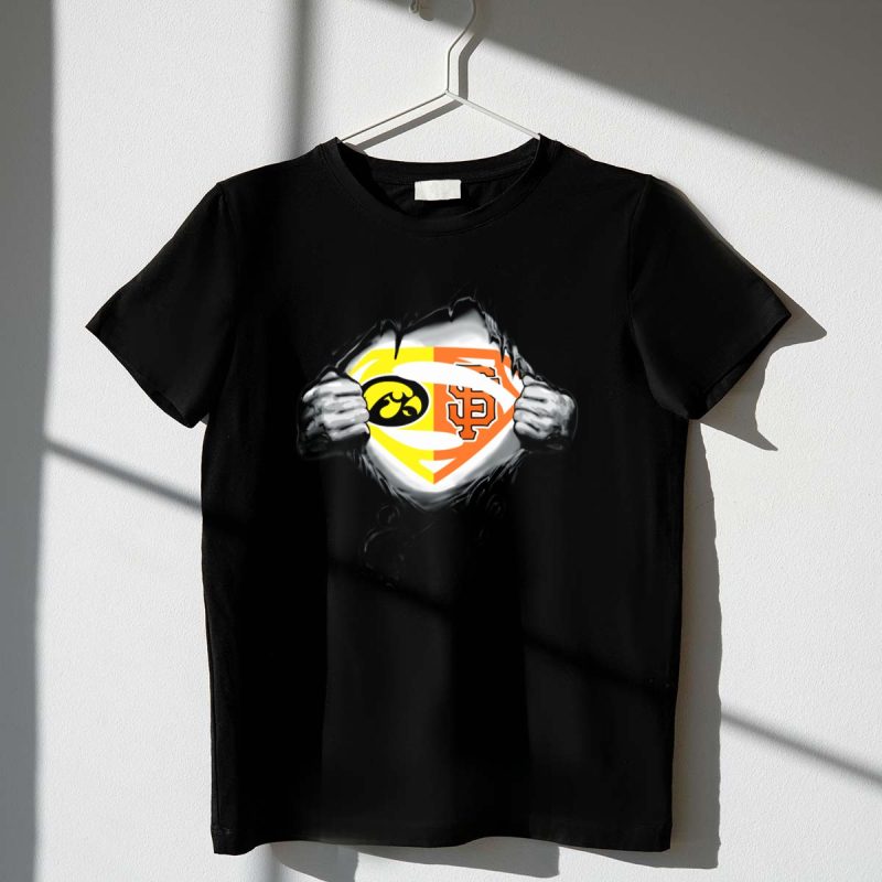 Hawkeyes San Francisco Giants Superman Logo Fusion T Shirt t shirt 1 1