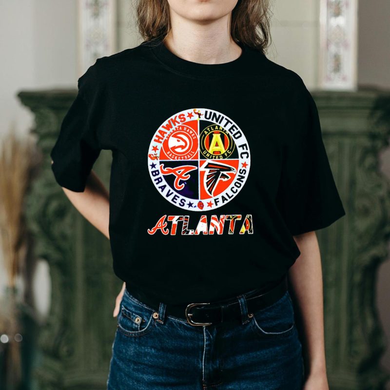 Atlanta Hawks United Fc T-Shirt - Braves & Falcons Fan Apparel - Image 2
