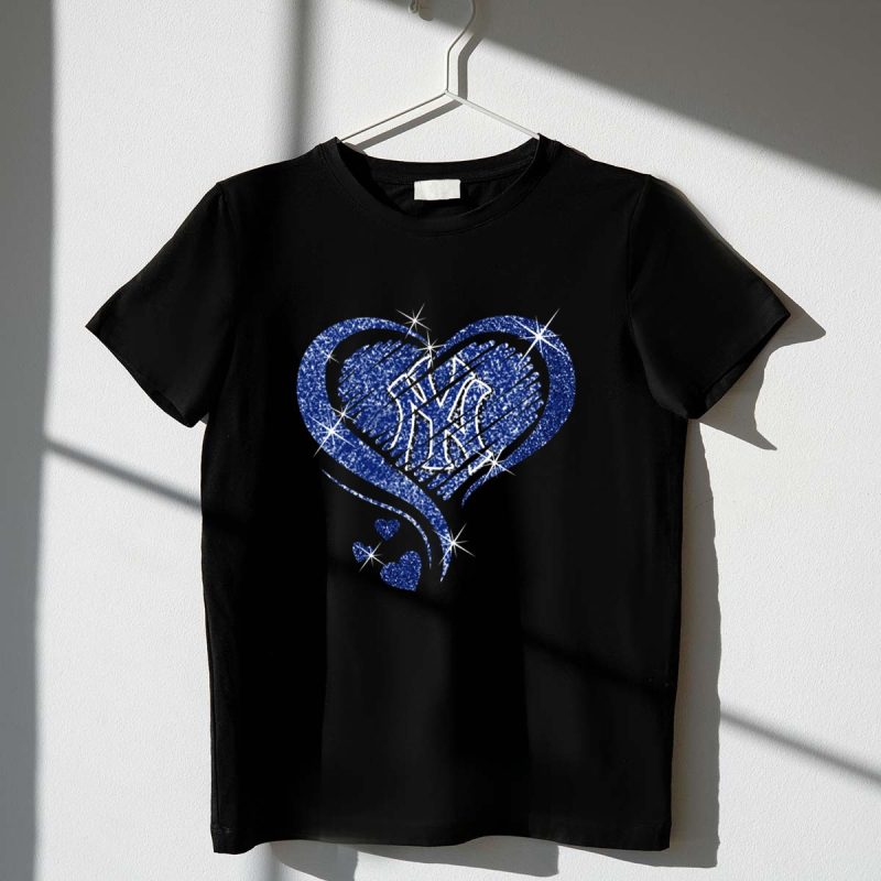 Heart Diamond Sparkling New York Yankees T Shirt t shirt 1 1
