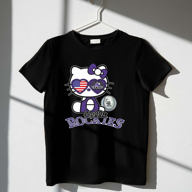 Hello Kitty Colorado Rockies American Heart CR Baseball T Shirt t shirt 1 1
