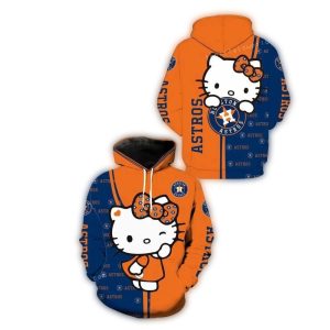 Hello Kitty Houston Astros All-Over Print Hoodie For Fans
