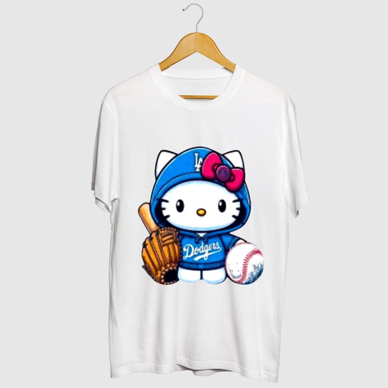 Hello Kitty LA Dodgers Baseball T-Shirt for Fans and Collectors - Image 2