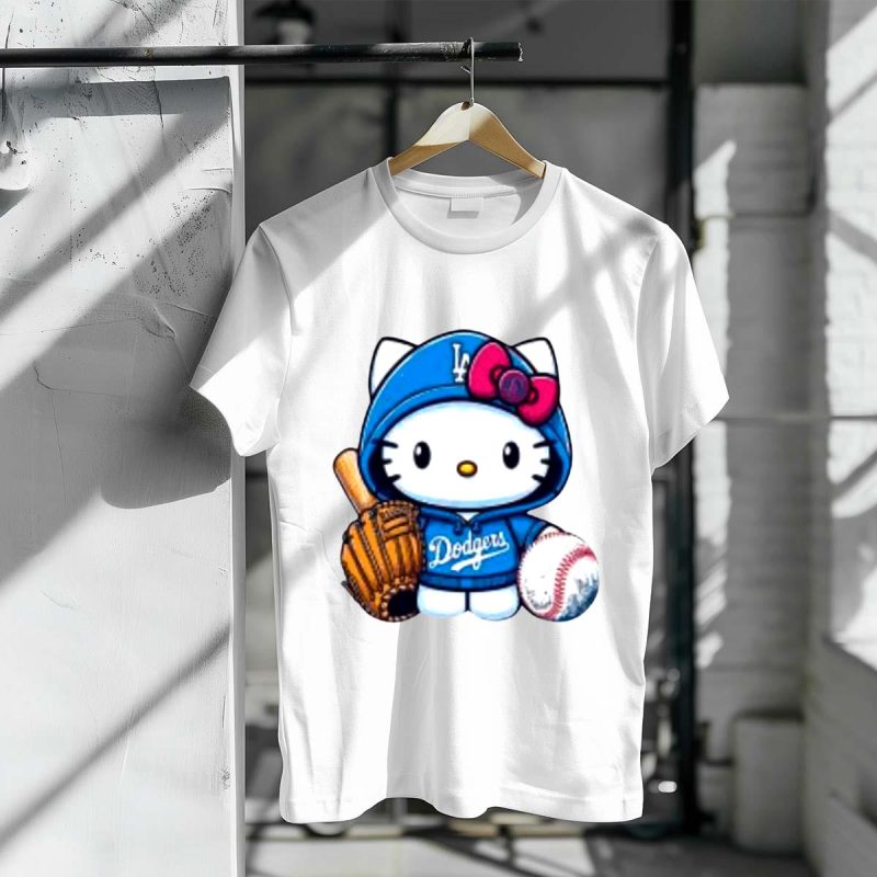 Hello Kitty LA Dodgers Baseball T-Shirt for Fans and Collectors - Image 3