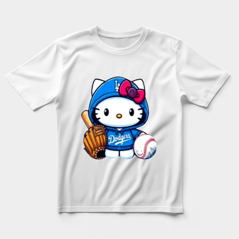 Hello Kitty LA Dodgers Baseball T-Shirt for Fans and Collectors - Image 5