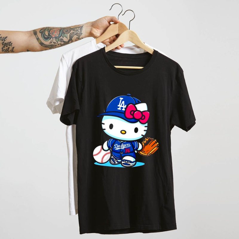Hello Kitty LA Dodgers Baseball T-Shirt for Fans and Collectors - Image 4