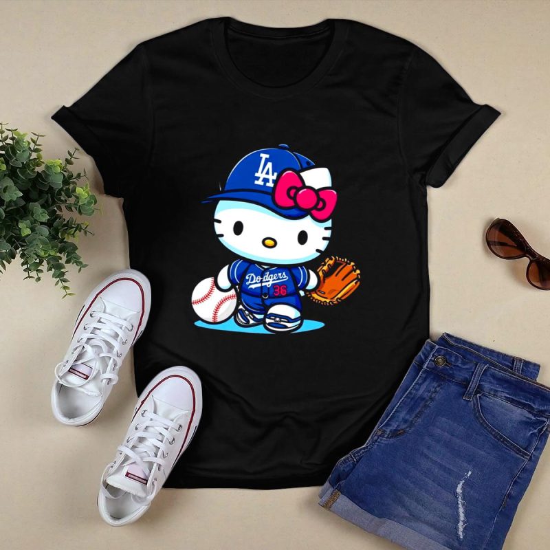 Hello Kitty LA Dodgers Baseball T-Shirt for Fans and Collectors - Image 5