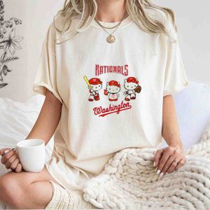 Hello Kitty Washington Nationals Baseball Characters T-Shirt For Fans