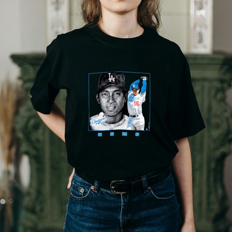 Hideo Nomo Los Angeles Dodgers Graphic T-Shirt for Fans and Collectors - Image 2