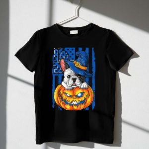 Los Angeles Dodgers Halloween Bulldog Pumpkin T-Shirt For Fans