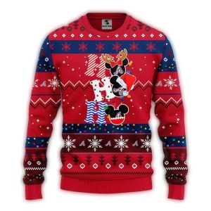 Mickey Mouse Christmas Ugly Sweater For Atlanta Braves Fans