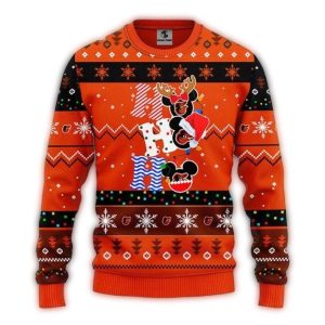 Mickey Mouse Baltimore Orioles Ugly Christmas Sweater For Holiday Cheer