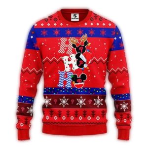 Mickey Reindeer Ho Ho Ho Philadelphia Phillies Ugly Christmas Sweater