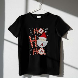 Santa Claus Ho Ho Ho Arizona Diamondbacks Festive Christmas T-Shirt