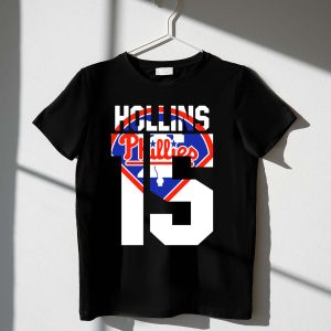 Vintage 1993 Philadelphia Phillies Hollins 15 Baseball T-Shirt