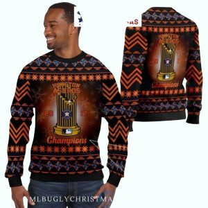 Houston Astros 2017 Champions Trophy Ugly Christmas Sweater