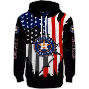 Houston Astros American Pride All-Over Print Hoodie For Fans