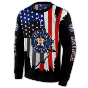 Houston Astros American Pride All-Over Print Sweatshirt For Fans