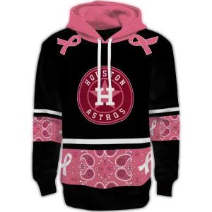 Houston Astros Awareness Ribbon All-Over Print Hoodie For Fans