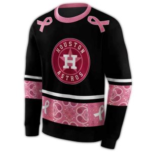 Houston Astros Awareness Ribbon All-Over Print Sweatshirt For Fans
