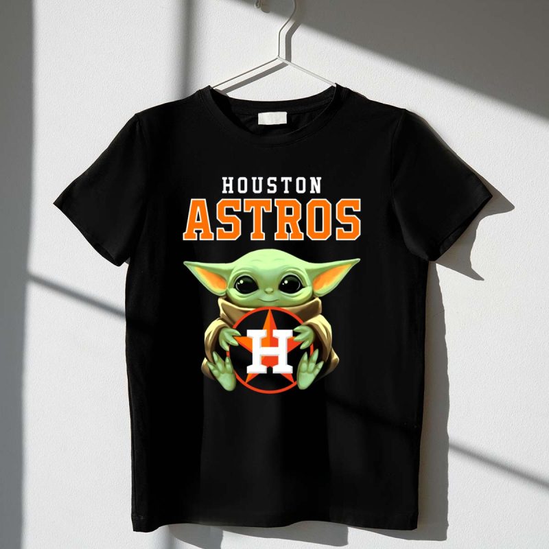 Houston Astros Baby Yoda Logo Fan T Shirt t shirt 1 1