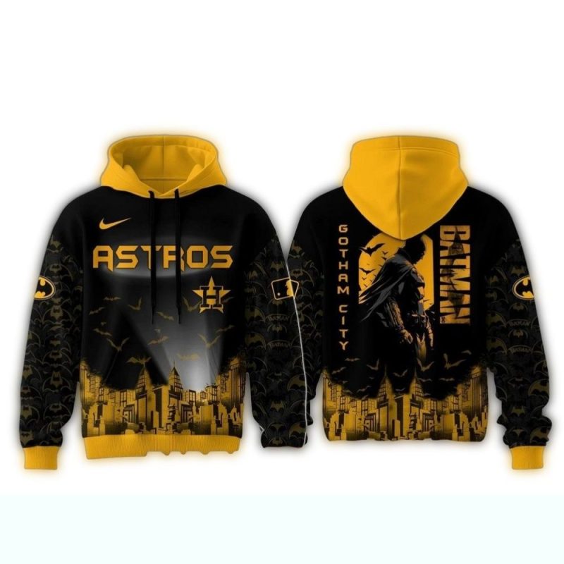 Houston Astros Batman Game Night All over Print Hoodie 1