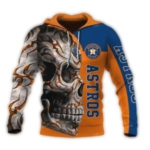 Houston Astros Big Skull All-Over Print Hoodie For Fans And Collectors