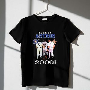 Houston Astros 2000 Hits Club T-Shirt With Biggio, Bagwell & Altuve Signatures