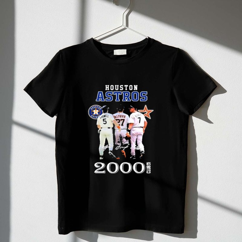 Houston Astros Biggio Bagwell Altuve 2000 Hits Club Legend Signatures T Shirt t shirt 1 1