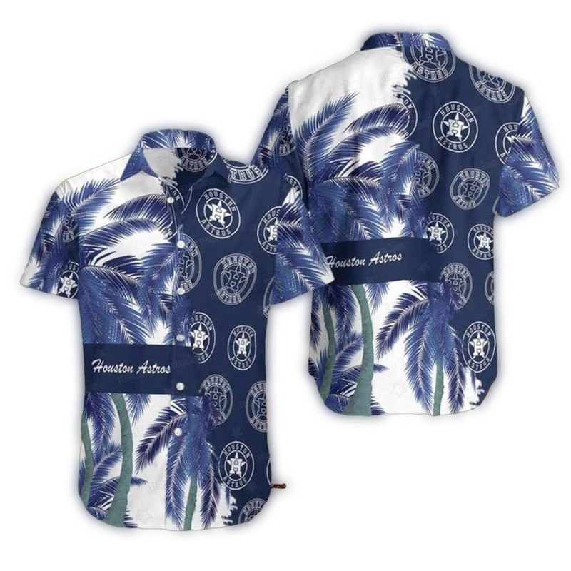 Houston Astros Blue Palm Breeze Hawaiian Shirt 1