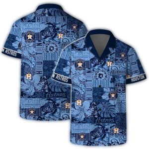 Houston Astros Blue Wave Patch Hawaiian Shirt For Fans And Collectors