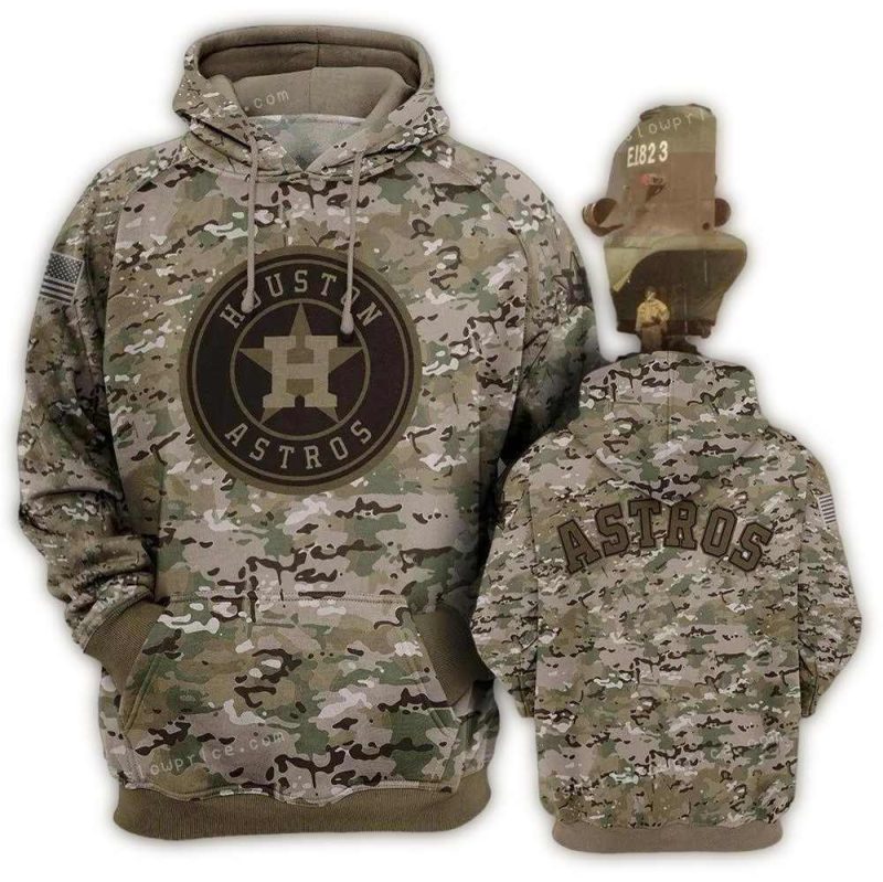 Houston Astros Camo Style All over Print Hoodie 1