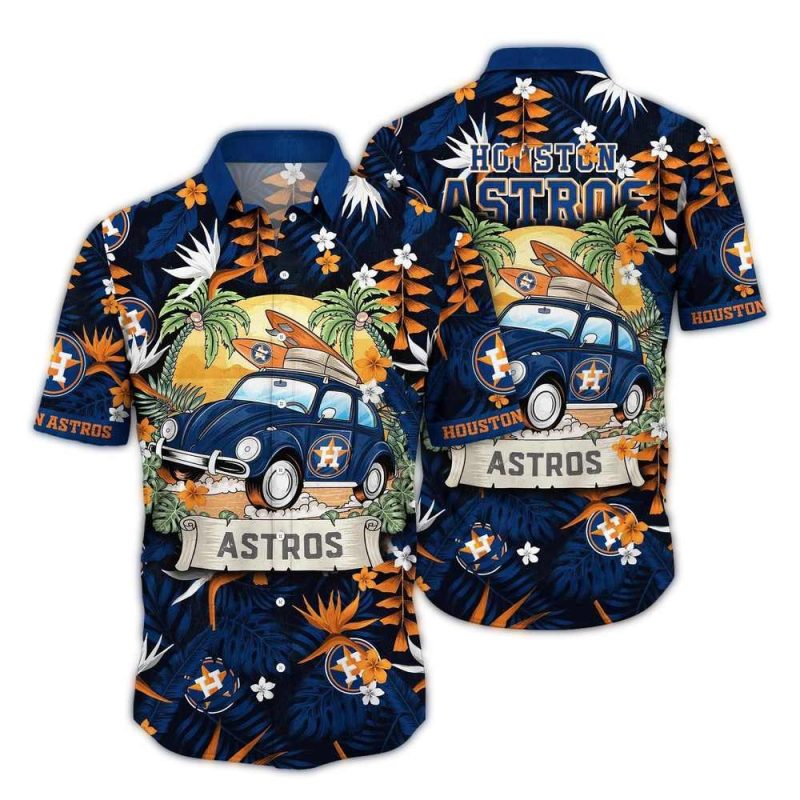 Houston Astros Camping Summer Vacation Tropical Hawaiian Shirt 1