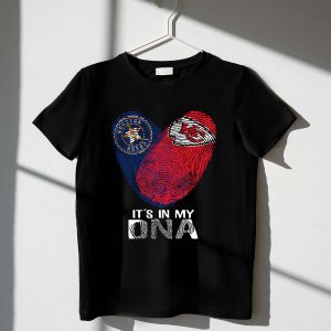 Houston Astros It'S In My Dna Fingerprint Heart T-Shirt