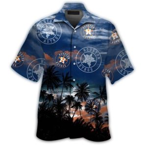 Houston Astros Tropical Hawaiian Shirt – Coconut Beach Sunset Design