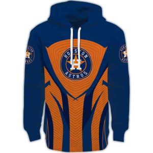 Houston Astros Concentric Lines All-Over Print Hoodie For Fans